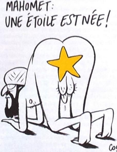 Jeden z obrazków gazety 'Charlie Hebdo"