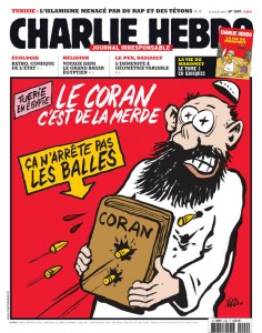 Okładka "Charlie Hebdo". Jak się okazało, Talmud również nie chroni przed kulami. 