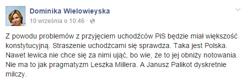 Screen z Facebooka Wielowieyskiej